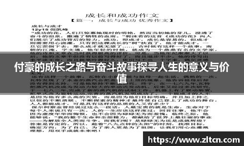 付豪的成长之路与奋斗故事探寻人生的意义与价值